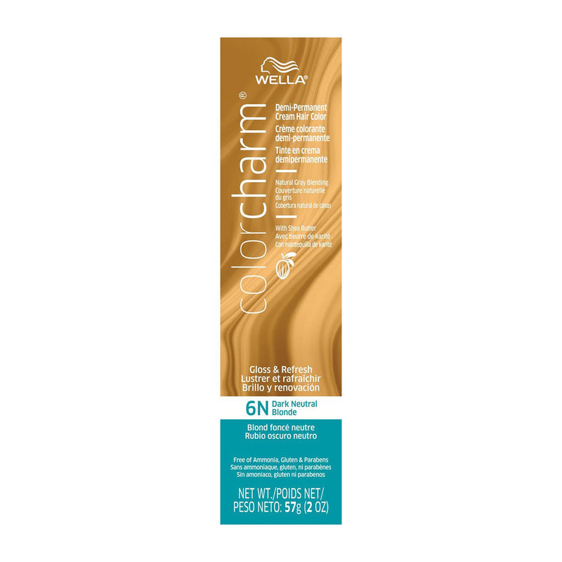 Wella Wella ColorCharm Demi-Permanent Creme Hair Color 2 Oz - 6N Dark Neutral Blonde Hair Color Sandy Brown