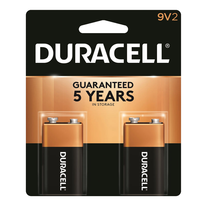 Duracell Duracell Coppertop 9V Batteries - 2pk Alkaline Battery Batteries Black