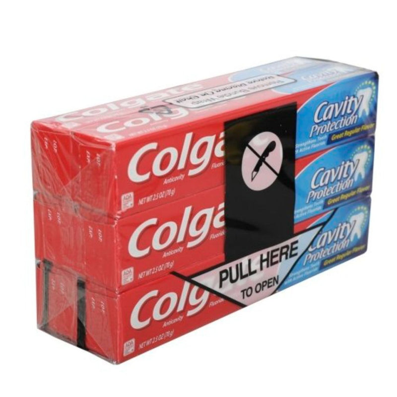 Colgate Colgate Cavity Protection Toothpaste, Great Regular Flavor, 2.5 oz – Travel Size Friendly Fluoride Paste Toothpaste White Smoke