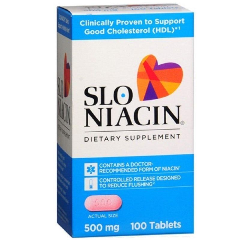 Slo Niacin Slo Niacin 500 Mg, Tablets Vitamins & Supplements Lavender