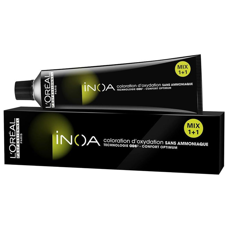 0 Loreal Professionnel Paris Inoa 5.4/5C Light Brown Copper ODS2 Ammonia-Free Permanent Haircolor 2.1 Ounce 60 Gram Work Lights Black