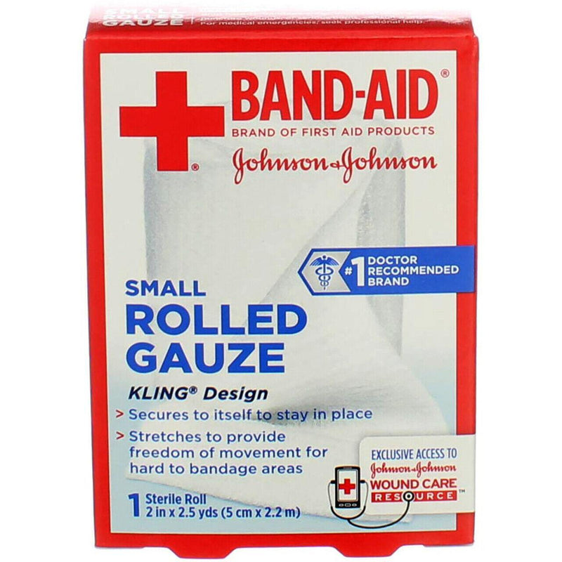 Band-Aid Band-Aid Brand Flexible Rolled Gauze – 1 Roll First Aid Light Gray