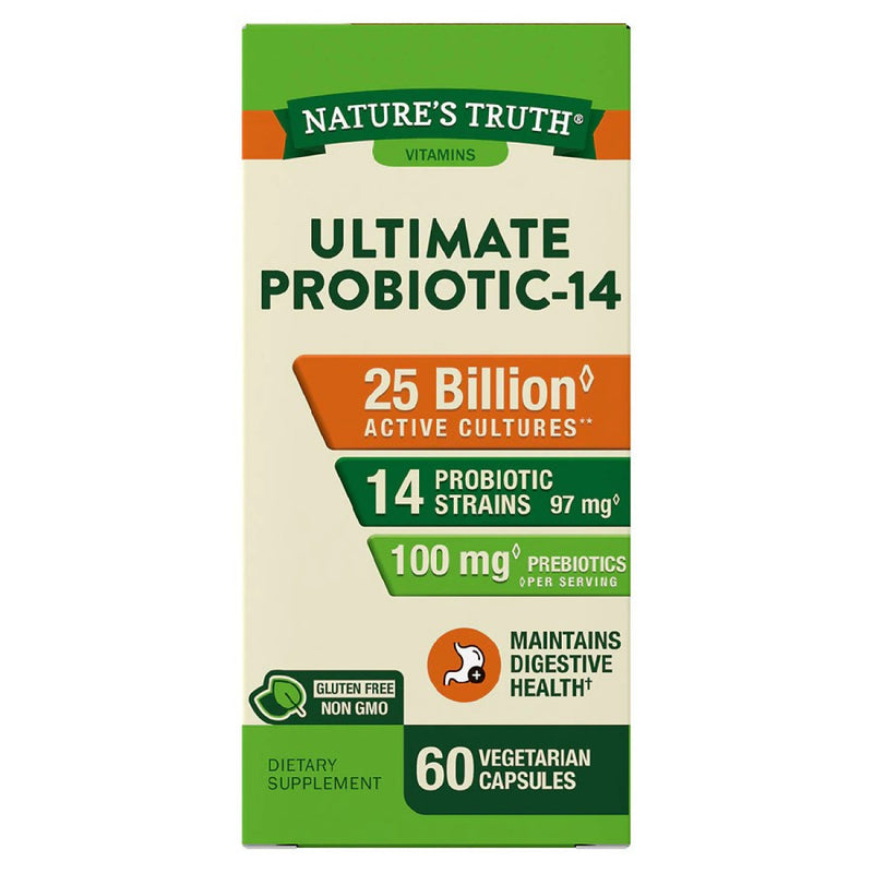 Nature's Truth Nature's Truth Ultimate Probiotic 14, Daily, Capsules Vitamins & Supplements Antique White