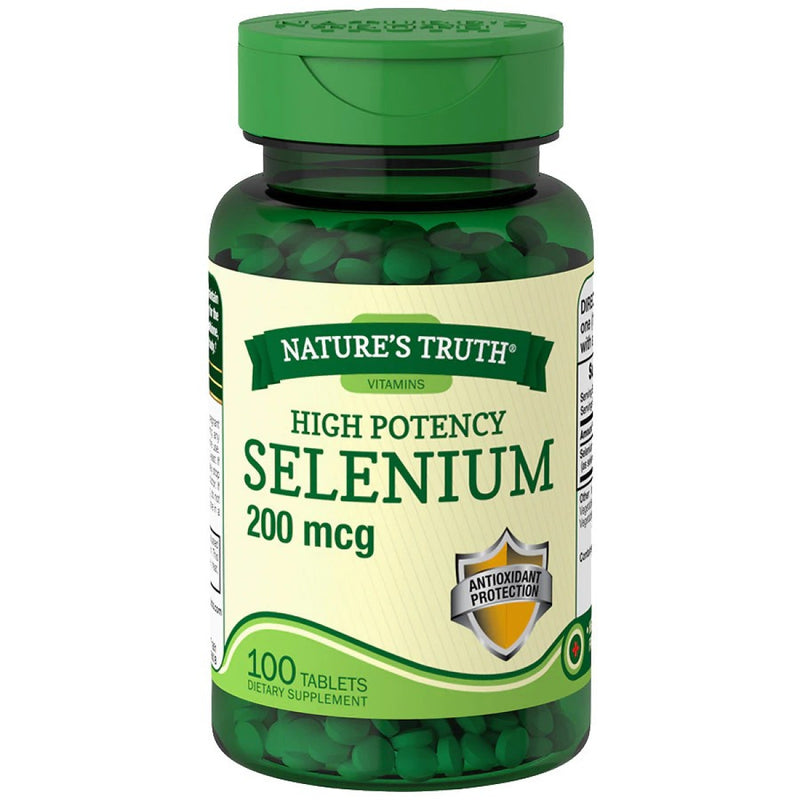 Nature's Truth Nature's Truth High Potency Selenium, 200 Mcg, 100 Tablets Vitamins & Supplements White Smoke