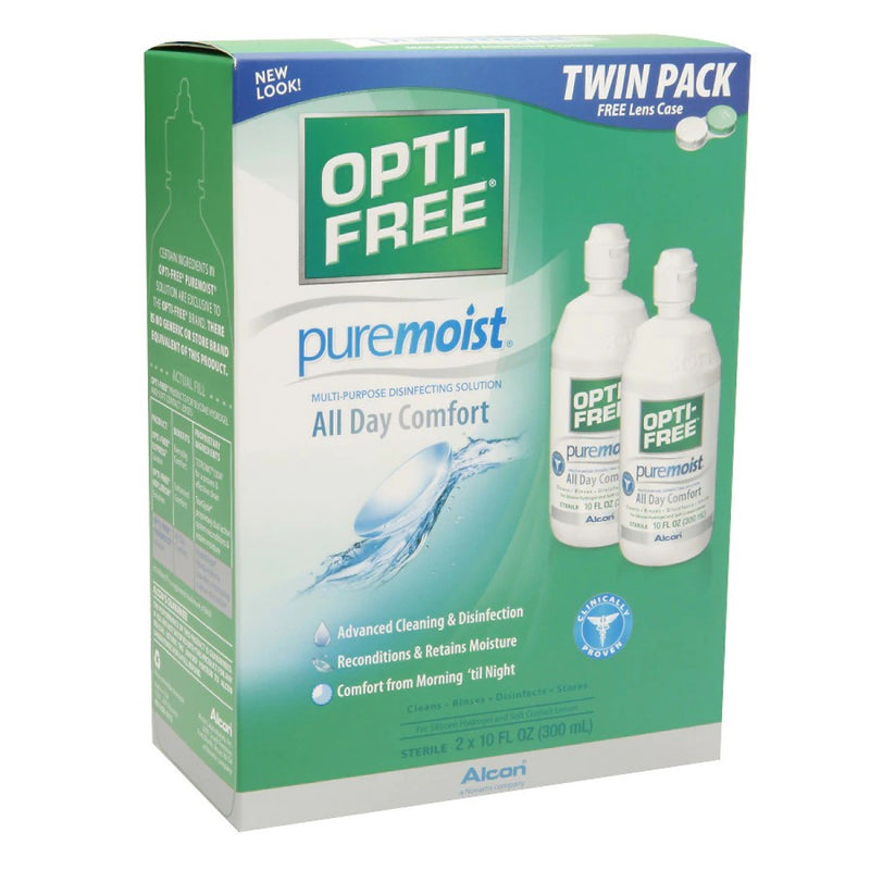 Opti-Free Opti-Free Multi Purpose Disinfection Solution, Puremoist, Twin Pack Personal Care White Smoke