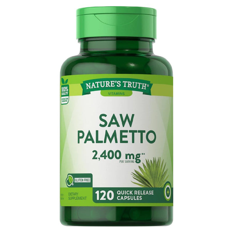Nature's Truth Nature's Trut 2400 Mg,Saw Pametto  120 Quick Release Capsules Vitamins & Supplements White Smoke