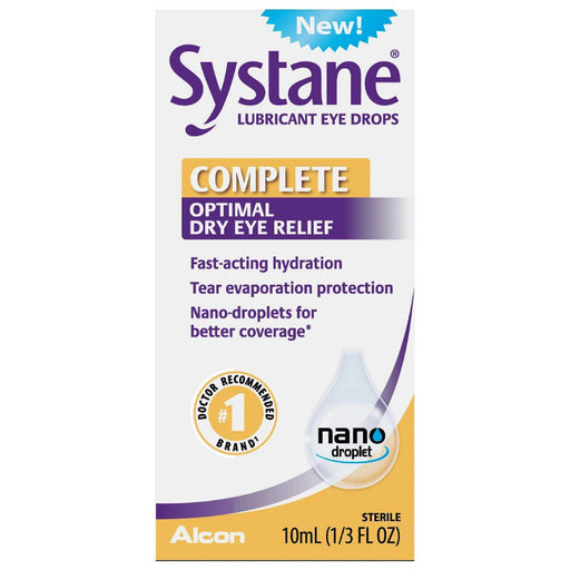 Systane Systane Complete Lubricant Eye Drops 0.33 Fl Oz Eye Drops & Lubricants White Smoke