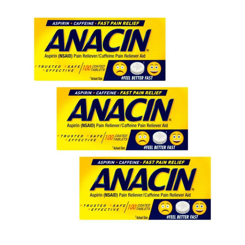 Anacin Anacin Fast Pain Relief - Coated Tablets 300 Medicine & Drugs White Smoke