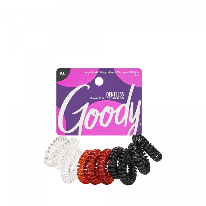 Goody Goody Dentless Spiral Elastics, Medium Hair Hair Care White Smoke