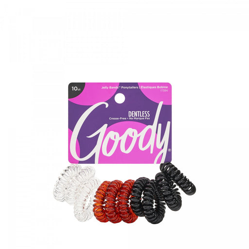 Goody Goody Dentless Spiral Elastics, Medium Hair Hair Care White Smoke