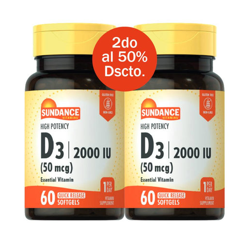 Sundance Sundance D3 2000 IU Quick Release – 60 Softgels Vitamins & Supplements White Smoke