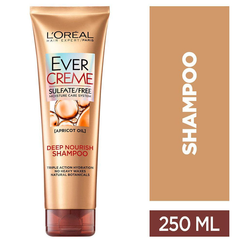 L'Oreal L'Oreal Paris EverCreme Deep Nourish Sulfate Free Shampoo For Dry Hair, 8.5 Oza Shampoo White Smoke