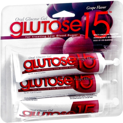 Glutose Glutose 15 Oral Grape Flavor Glucose Gel 45 G Health & Beauty White Smoke