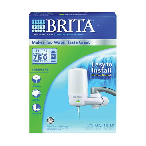 Brita Brita On Tap Faucet Water Filter System - White Water Filters Sky Blue