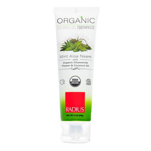 Radius Radius Toothpaste, Organic, Mint Aloe Neem, Paste 3 Oz Toothpaste White Smoke