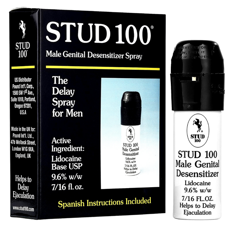 Stud 100 Stud 100 Male Genital Desensitizer Spray 0.44 Oz Breath Spray Black