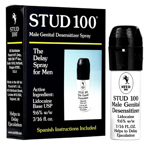 Stud 100 Stud 100 Male Genital Desensitizer Spray 0.44 Oz Breath Spray Black