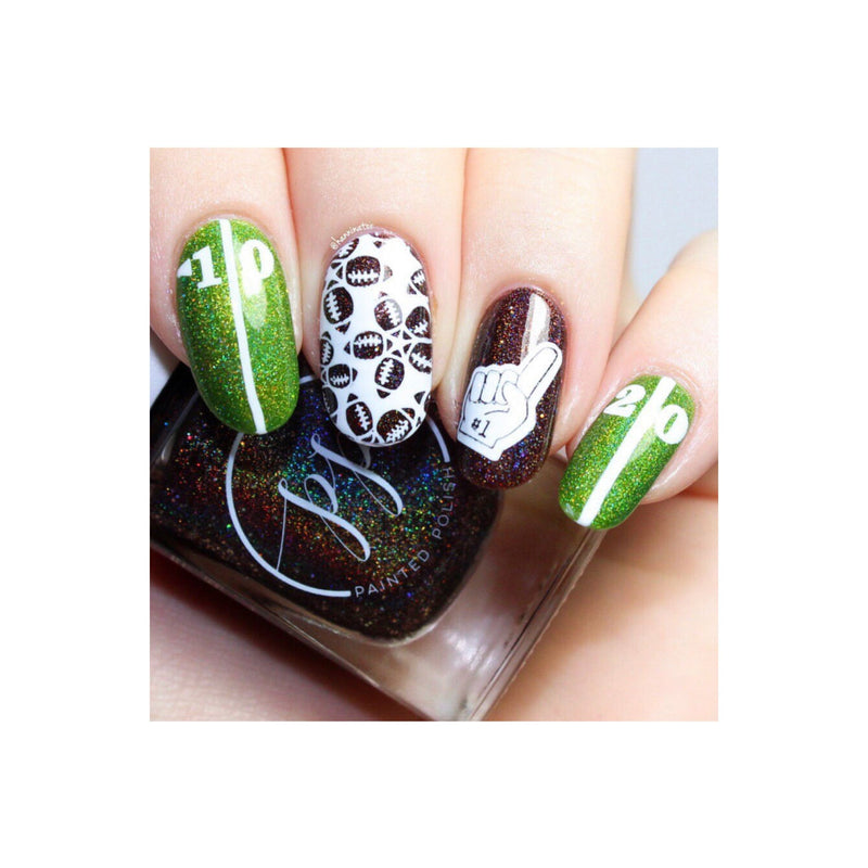 UberChic Beauty Football is Life Stamping Plate Black