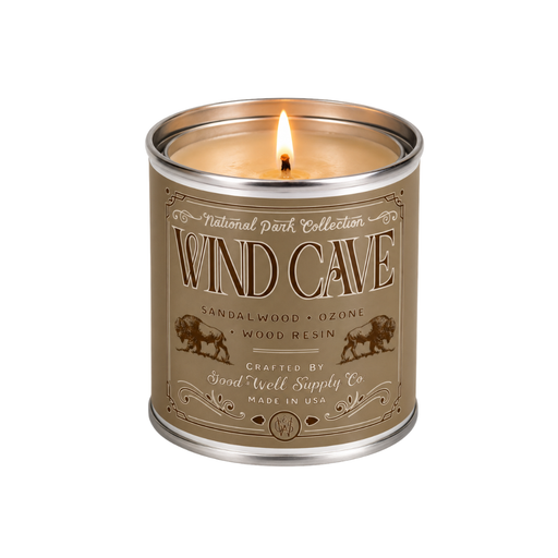 Good & Well Supply Co Wind Cave National Park Candle Candles Dim Gray Half Pint / 8oz / Cotton Wick,Pint / 14oz / Cotton Wick
