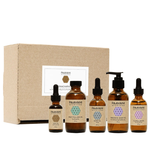 Paavani Ayurveda Dinacharya Ritual Kit | Ayurvedic Daily Self-Care for Balance & Vitality variable White Smoke Full Size / Mint / Vata,Full Size / Mint / Pitta,Full Size / Mint / Kapha,Full Size / Mint / Tridoshic,Full Size / Cinnamon / Vata,Full Size / Cinnamon / Pitta,Full Size / Cinnamon / Kapha,Full Size / Cinnamon / Tridoshic
