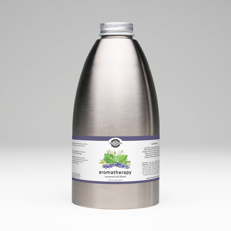 Rustic Strength Aromatherapy Blend of Essential Oil Scenting Oil Gray 16 oz Stainless Steel Bottle