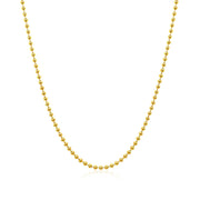 Bids.com 14k Yellow Gold Bead Chain 1.5mm Necklaces White Smoke 16 / Yellow Gold,18 / Yellow Gold,20 / Yellow Gold
