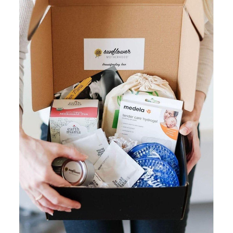 Sunflower Motherhood Breastfeeding Box Postpartum Gift Gray