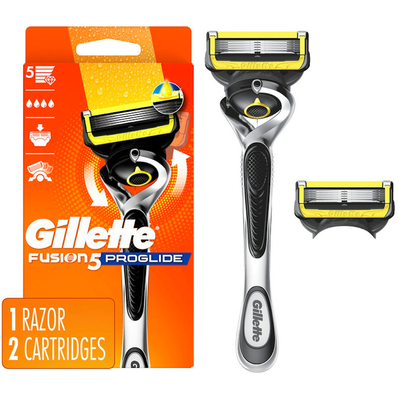 Gillette Gillette ProGlide Shield Men’s Razor Handle + 2 Blade Refills Health & Beauty White Smoke