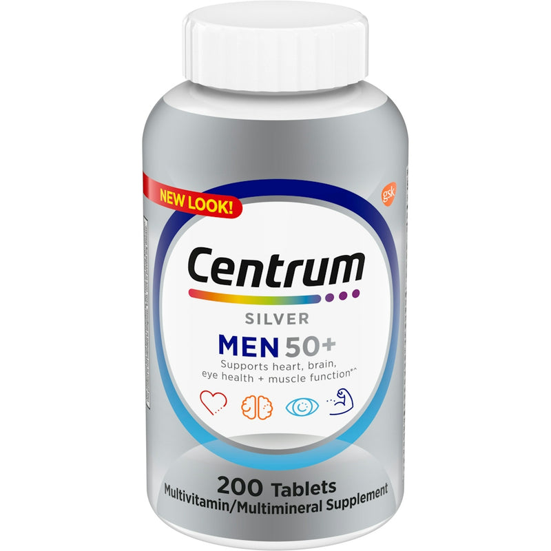 Centrum Centrum Silver Men 50+ Multivitamin Dietary Supplement Tablets Vitamins & Supplements White Smoke