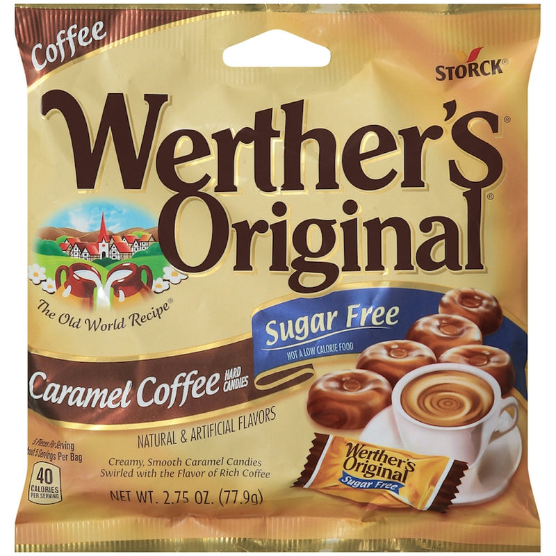 Werther's Original Werther's Original Hard Candies, Sugar Free, Caramel Coffee - 2.75 Oz Candy & Chocolate Tan