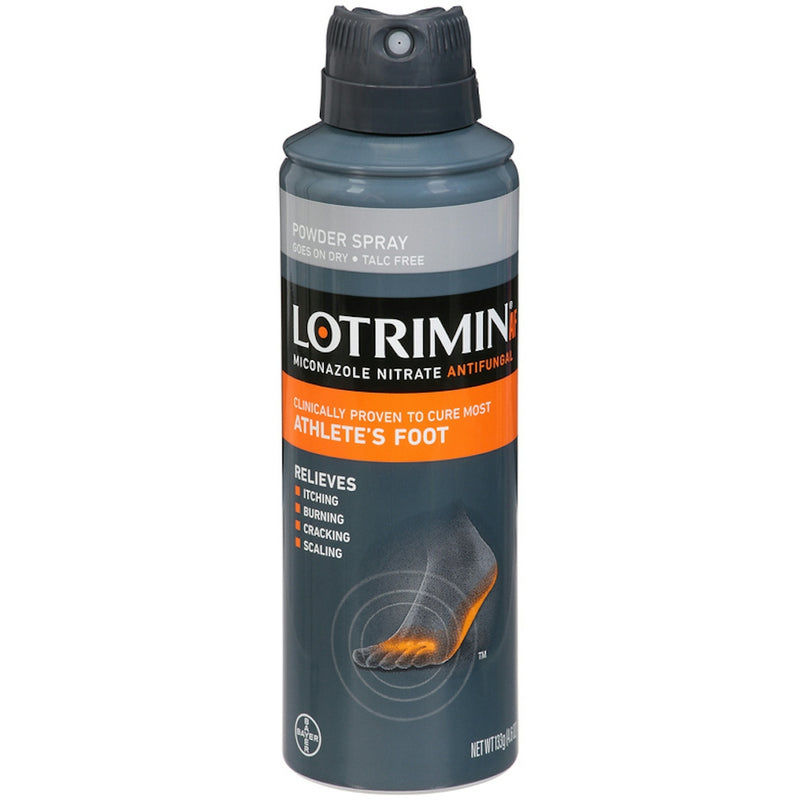 Lotrimin Lotrimin AF Athlete's Foot Antifungal Deodorant Powder Spray, Miconazole Nitrate 2% - 4.6 oz Foot Care White Smoke