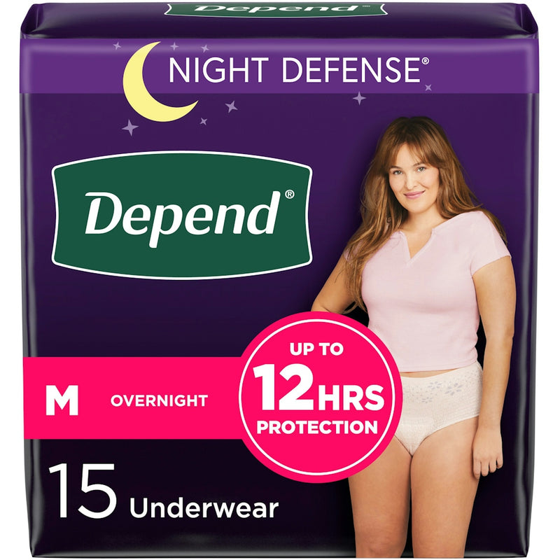 Depend Depend Night Defense Adult Incontinence Underwear For Women, Overnight, M, Blush Personal Care Midnight Blue
