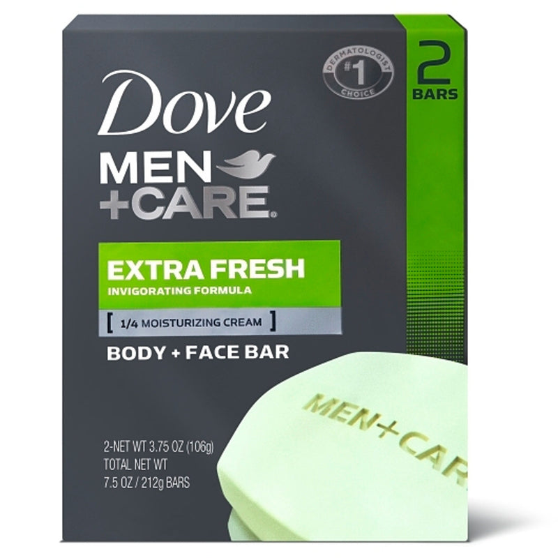 Dove Dove Men+Care Body and Face Bar - Extra Fresh - 4.25 oz (2 Count) Bath & Body White Smoke