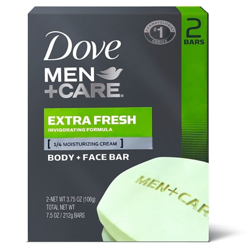Dove Dove Men+Care Body and Face Bar - Extra Fresh - 4.25 oz (2 Count) Bath & Body White Smoke