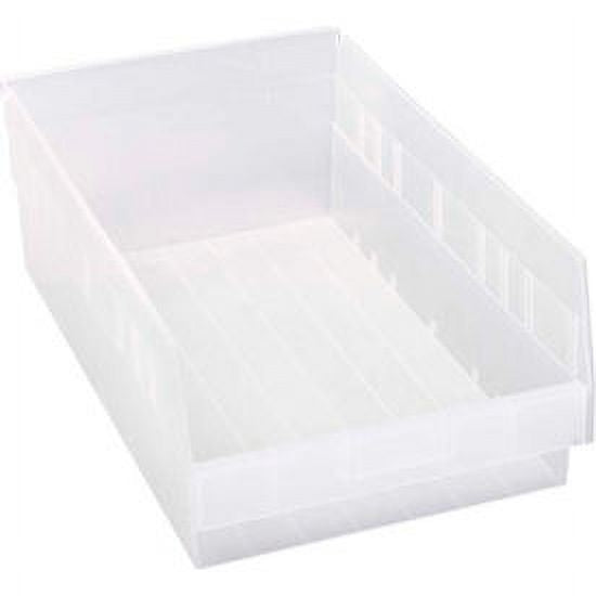 Generic Generic Plastic Nesting Storage Shelf Bin QSB210 11-1/8 W X 17-7/8 D X 6 H Clear Filing & Organization Lavender