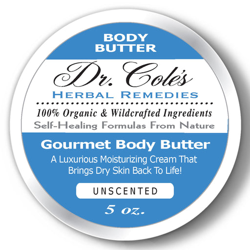 COLEHERBALS LLC 33 - Dr. Cole's Gourmet Body Butter - Unscented Herbal Light Gray