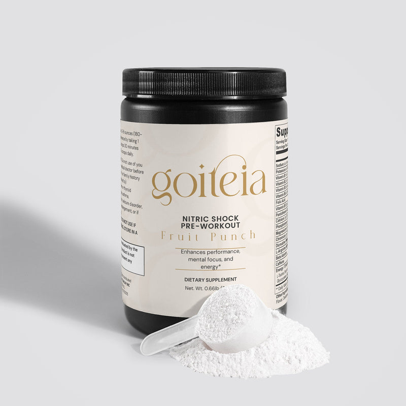 Goiteia Goiteia Nitric Shock Pre-Workout Powder (Fruit Punch) 10.6 Oz (300g) Amino Acids & Blends Lavender
