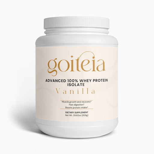 Goiteia Goiteia Advanced 100% Whey Protein Isolate (Vanilla) 28.40 oz./805g Proteins & Blends White Smoke