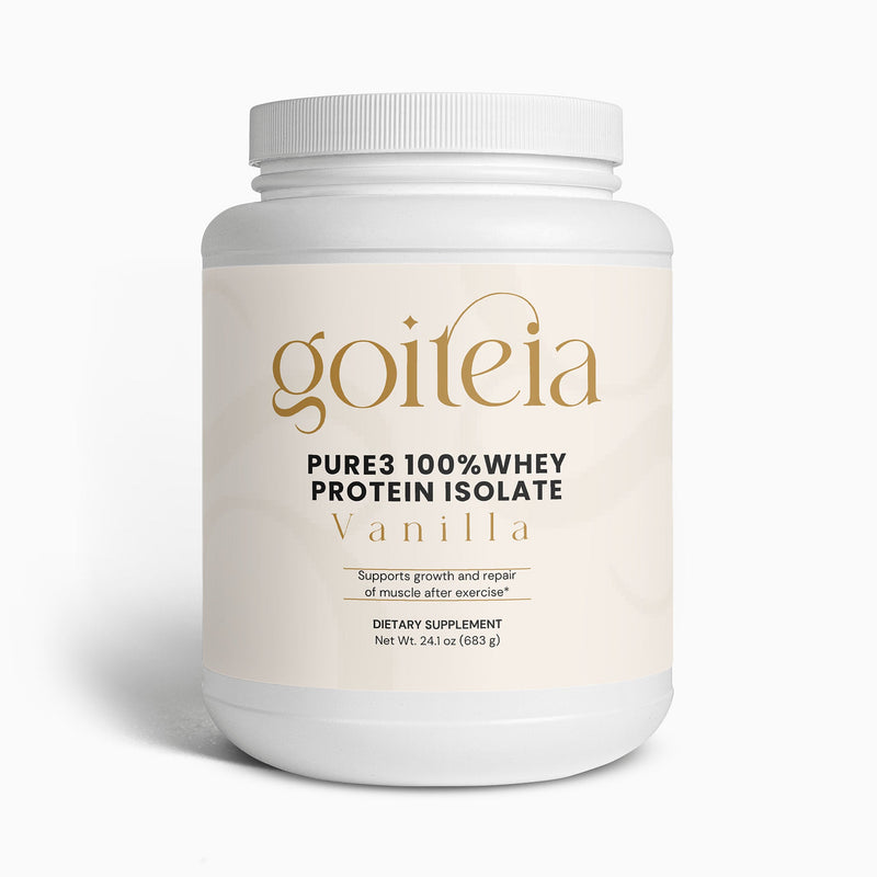Goiteia Goiteia Pure3 100% Whey Protein Isolate (Vanilla) 24.1oz (683g) Proteins & Blends White Smoke