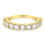 Bids.com 14K Yellow Gold Plated .925 Sterling Silver 2.00 Cttw Shared Prong Set Round-Diamond 11 Stone Band Ring (J-K Color, I1-I2 Clarity) - Size 7 Rings White Smoke 7 / Yellow.Sterling Silver,8 / Yellow.Sterling Silver,6 / Yellow.Sterling Silver