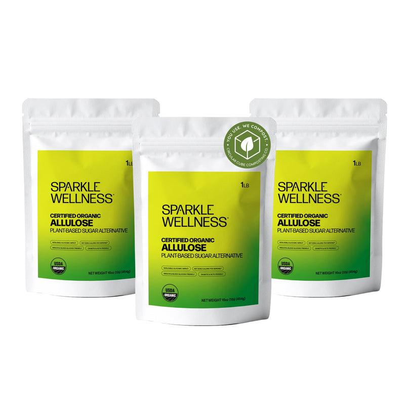 Sparkle Wellness Organic Allulose White Smoke Single Pack,Three Pack