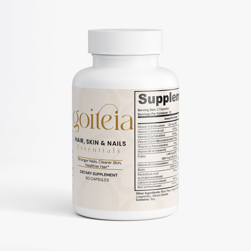 Goiteia Goiteia Hair, Skin and Nails Essentials 60 caps Vitamins & Minerals White Smoke