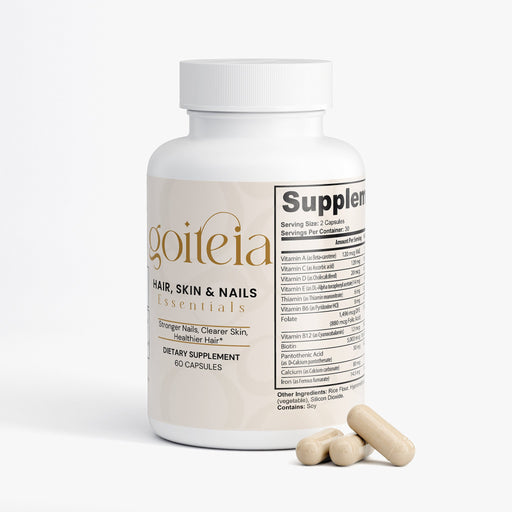 Goiteia Goiteia Hair, Skin and Nails Essentials 60 caps Vitamins & Minerals White Smoke