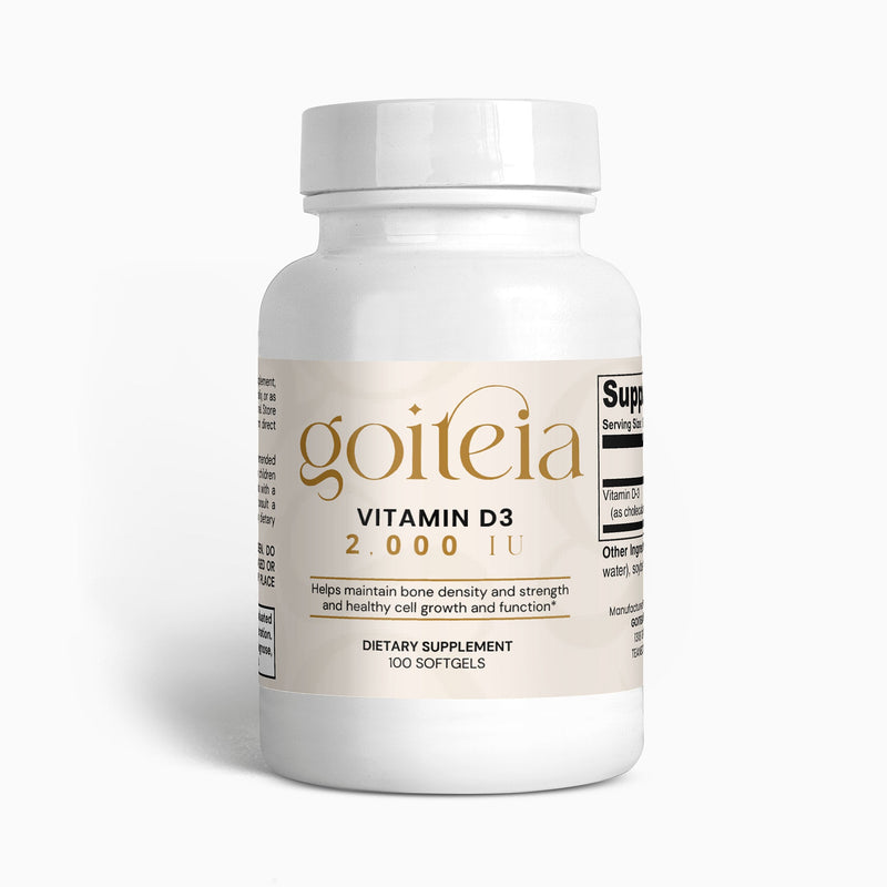 Goiteia Goiteia Vitamin D3 2,000 IU 100 softgels Vitamins & Minerals White Smoke