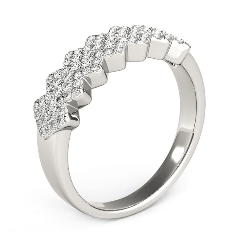 Bids.com Diamond Studded Wide Multi-Diagonal Pattern Ring in 14k White Gold (5/8 cttw) Rings White Smoke 3 / White Gold,3.5 / White Gold,4 / White Gold,4.5 / White Gold,5 / White Gold,5.5 / White Gold,6 / White Gold,6.5 / White Gold,7 / White Gold,7.5 / White Gold,8 / White Gold,8.5 / White Gold,9 / White Gold