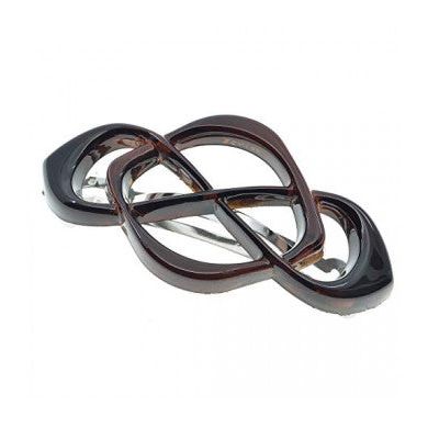 Camila Camila Paris CP2425 French Hair Barrette Clip For Girls Tortoise Shell, Auromatic Clasp Strong Hold Grip Hair Clips For Women, No Slip And Durable Styling Girls Hair Accessories, Made In France Barrettes White Smoke
