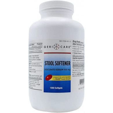 GeriCare GeriCare Docusate Sodium 100 Mg 1000 Capsules Health Care Gray