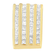 Bids.com 14K Yellow Gold 2 1/3 cttw Princess Cut Diamond Block Pendant Necklace (H-I, SI1-SI2) Necklaces Pale Goldenrod Yellow.Gold / 18