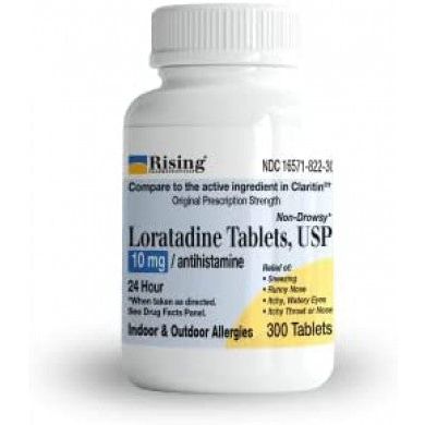 Rising Rising Pharma Allergy Relief - Loratadine Tablets 10mg - Antihistamine, Allergy Relief Product - 300 Tablets Health & Beauty White Smoke