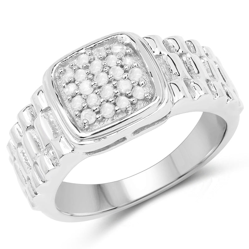 Bids.com 0.25 Carat Genuine White Diamond .925 Sterling Silver Ring Rings White Smoke size 6.00,size 8.00,size 7.00,size 9.00